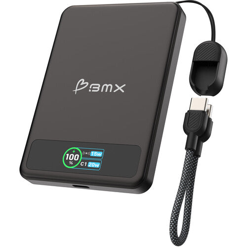 BMX SolidSafe Power Bank Magnético 5000mAh Negro 3 unidades con Base de Carga 3 puertos 20W Total