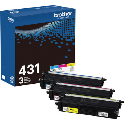 Brother TN431 Kit Cartuchos de Tóner 4 Colores Rendimiento Estándar para Impresoras Brother