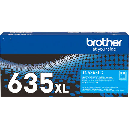 Brother TN635XL Kit de Cartuchos de Tóner de Alto Rendimiento 5500 Páginas Negro Azul Magenta Amarillo