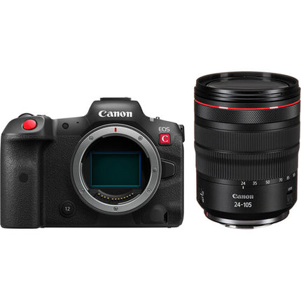 Canon EOS R5 C Cámara sin Espejo Cine Full-Frame 8K Kit con Lente RF 24-105mm f/4L y Batería 2130mAh
