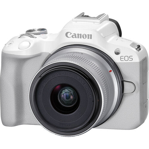 Canon EOS R50 Cámara Sin Espejo 24.2MP 4K 18-45mm Blanco con Kit Essentials Plus