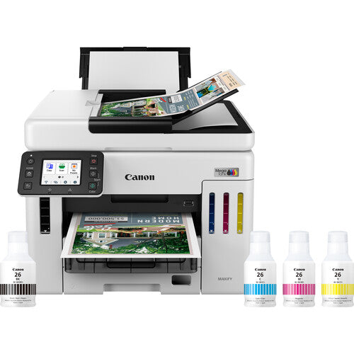 Canon MAXIFY GX7120 impresora multifunción color con tres botellas de tinta GI-26 y doble bandeja de 250 hojas