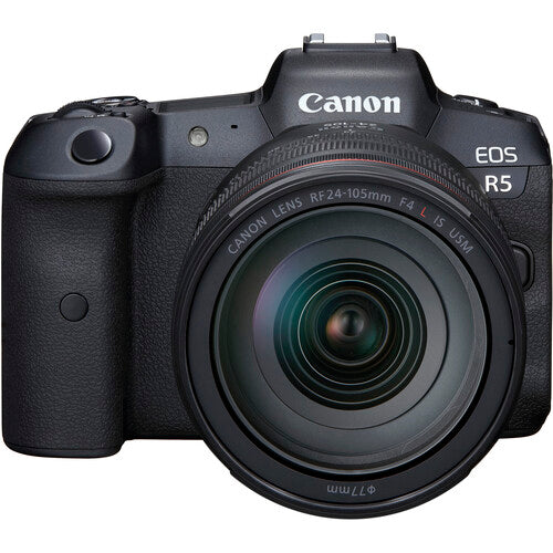 Canon EOS R5 Cámara Sin Espejo 45MP 8K Video con Lente 24-105mm y Empuñadura