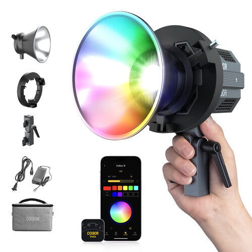 COLBOR CL60R RGB COB LED Monoluz Kit con Power Grip PG99 para Video