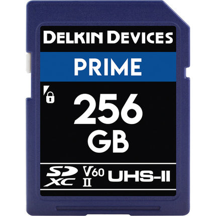Delkin Devices 256GB PRIME UHS-II SDXC Tarjeta de Memoria 280MBs 150MBs 2-Pack