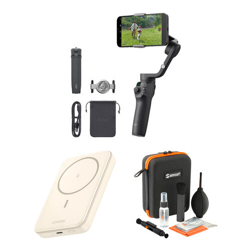 DJI Osmo Mobile 6 Gimbal Batería Carga Rápida Kit Limpieza Óptica