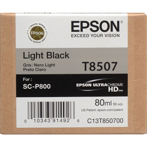 Epson T850 UltraChrome HD Kit de Tintas para Impresora Inkjet 80 ml