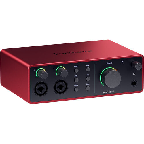 Focusrite Scarlett 4i4 USB-C Interfaz de Audio MIDI 24-Bit 192kHz Kit con Monitores 5 Pulgadas