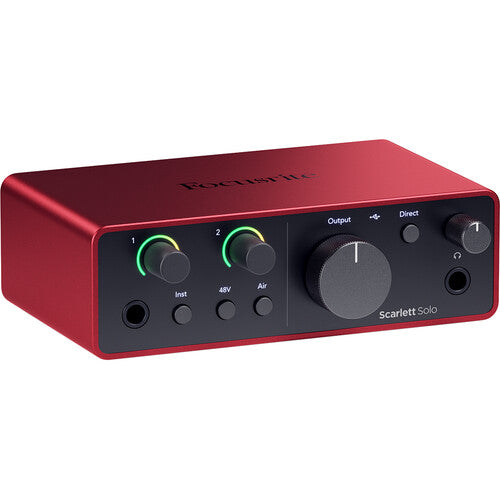 Focusrite Scarlett Solo USB-C 4th Gen Interfaz Audio con Monitores JBL 305P MkII 5"