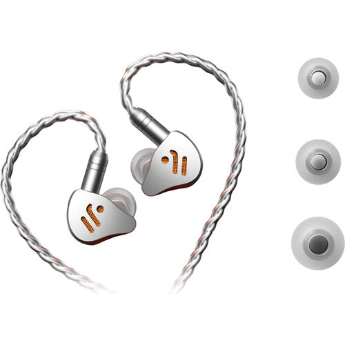 Fosi Audio DS3 Amplificador y DAC USB portátil con monitores intrauditivos IM4 Plata