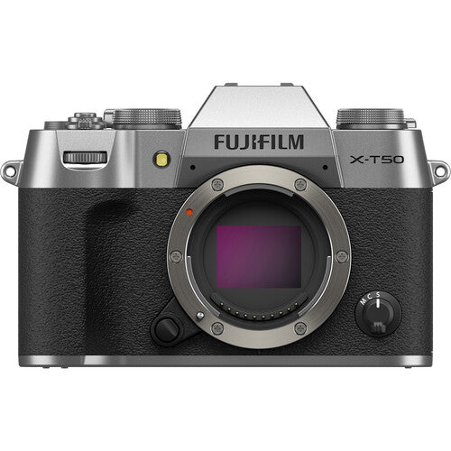 FUJIFILM X-T50 Cámara Sin Espejo 40.2MP 4K 60p Kit Básico Plata