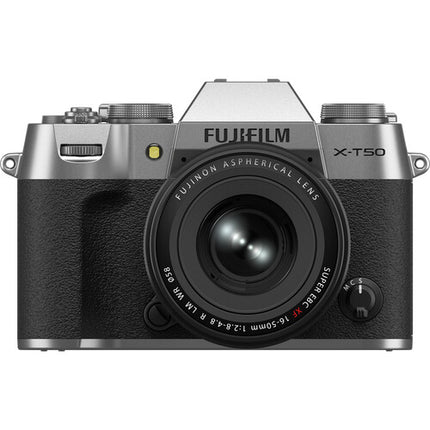 FUJIFILM X-T50 Cámara Sin Espejo 40.2MP 4K 60p con Lente 16-50mm y Kit Básico