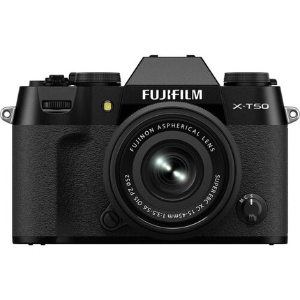 FUJIFILM X-T50 Cámara Sin Espejo 40.2MP 4K 60p con Lente 15-45mm y Kit Básico