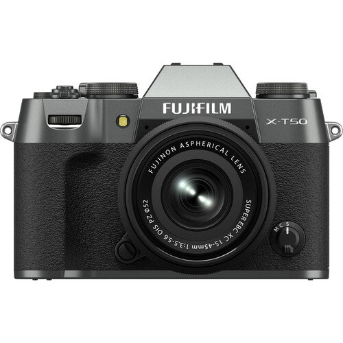 FUJIFILM X-T50 Cámara sin Espejo 40.2MP 4K 60p con Lente 15-45mm y Kit Básico