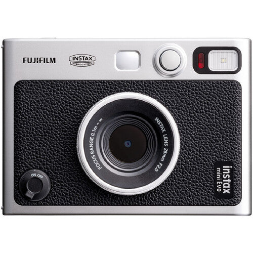 FUJIFILM instax mini EVO Cámara instantánea híbrida con objetivo 28mm f2 10 efectos y estuche negro