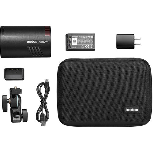 Godox AD100pro Flash LED Portátil 100Ws Kit Sombrilla y Soporte 240cm