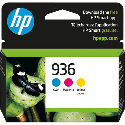 HP 936 Kit Cartuchos Tinta Original para OfficeJet Pro 9110b 9125e 9135e 9720e 9730e 3-Pack Color