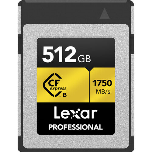 Lexar 512GB Profesional Tarjeta de Memoria CFexpress Tipo B con Lector USB 3.2 Gen 2x2 y Cable 2 en 1