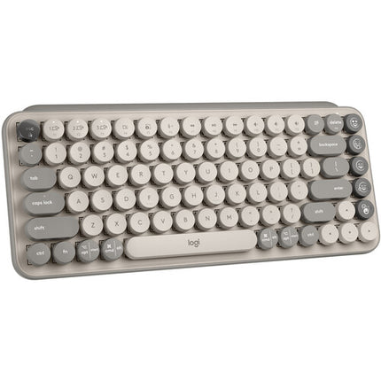 Logitech Wireless POP Keys teclado mecánico y ratón silencioso con alfombrilla grande antideslizante bundle Mist