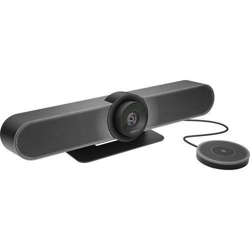 Logitech MeetUp 4K Cámara de Conferencias con Micrófono Expandible Alcance 4M y Receptor Inalámbrico 4K
