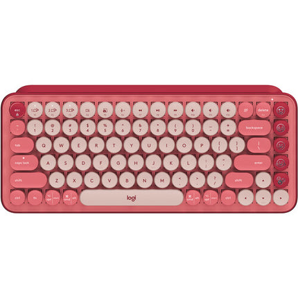 Logitech Wireless POP Teclado Mecánico y Ratón Silent + Alfombrilla Rosa