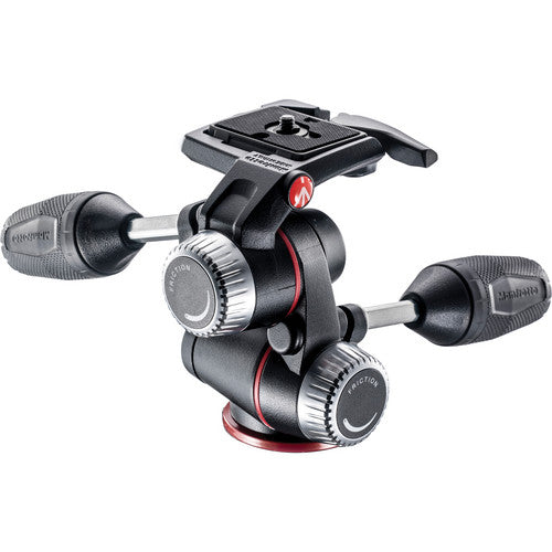 Manfrotto XPRO Cabezal 3-Vías Pan y Tilt con Placas Rápidas 200PL y 200PL-14 Capacidad 8 kg Ángulo 90°