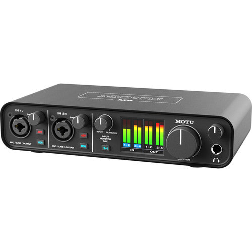 MOTU M4 Interfaz de Audio USB-C 24-bit 192kHz con Kit Voiceover