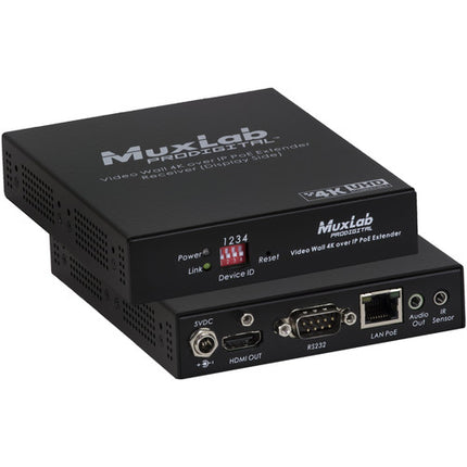 MuxLab Video Wall 4K Extensor HDMI sobre IP Kit 330 pies PoE