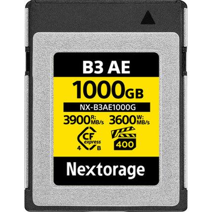 Nextorage 1TB NX-B3AE Tarjeta de Memoria CFexpress 4.0 Tipo B 3900 MB/s Lectura 3600 MB/s Escritura 2 Pack