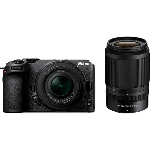 Nikon Z30 Cámara sin Espejo 16-50mm 50-250mm 20.9MP Bolsa Tarjeta 64GB