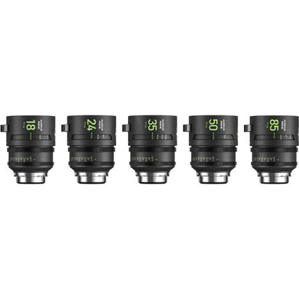 NiSi AUREUS PRIME T1.4 Kit de 5 lentes cine ARRI PL a Canon RF 18-85mm T1.4-22