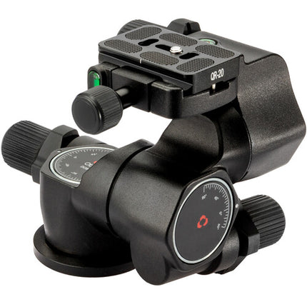Oben GH3W-15 Cabezal de Engranajes 3 Vías con Rail Macro 7" y Capacidad 15 lb