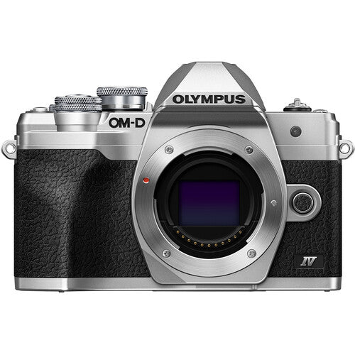 Cámara Sin Espejo Olympus OM-D E-M10 Mark IV 20.3MP 4K Kit Lentes 14-42mm 40-150mm Plata