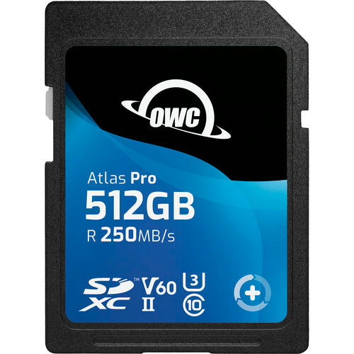OWC 512GB Atlas Pro Tarjeta de Memoria SDXC UHS-II 2-Pack 250MBs