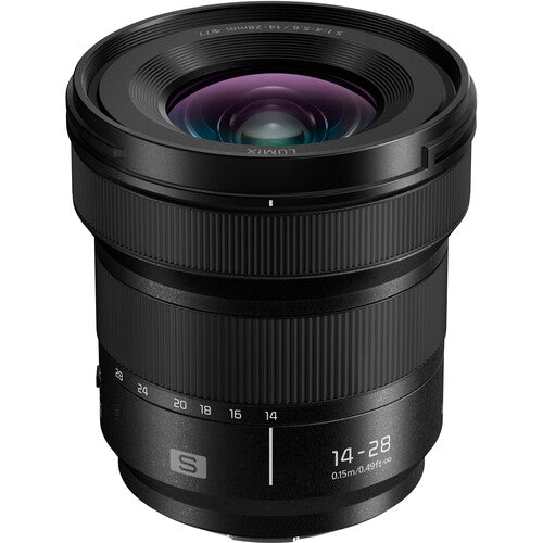 Panasonic LUMIX 14-28mm f4-5.6 MACRO objetivo con filtro UV 77mm resistente al polvo y salpicaduras
