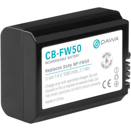 Pawa NP-FW50 Batería de Litio 7.2V 1030mAh Kit con Cargador Compacto AC/DC