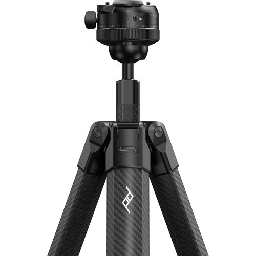 Peak Design Pro Lite Carbon Fiber trípode con cabeza esférica y base niveladora kit negro 64 pulgadas 35 lb capacidad