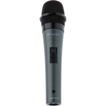 Polsen HDM-16-S Micrófono Dinámico de Mano con Soporte y Paraviento Kit