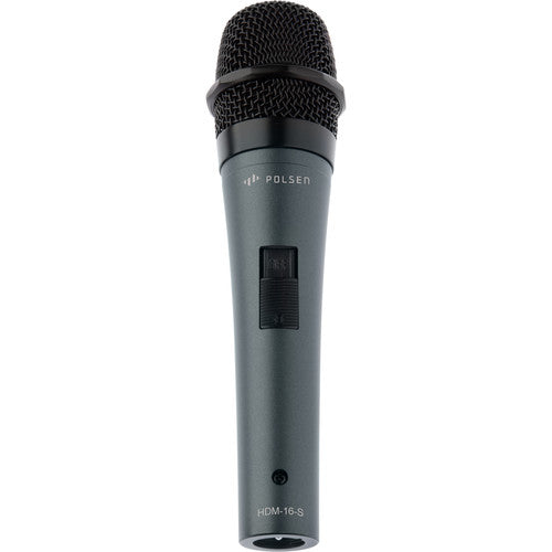 Polsen HDM-16-S Micrófono Dinámico de Mano con Soporte y Paraviento Kit