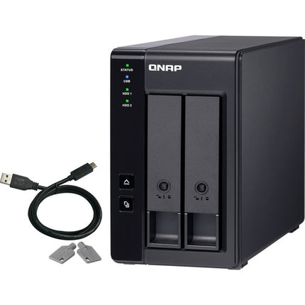 QNAP 16TB RAID 2 Bahías USB 3.2 Gen 2 HDD 7200 rpm SATA III