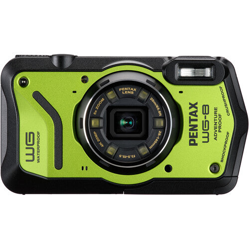 Ricoh PENTAX WG-8 Cámara Digital 20MP 5x Zoom con Kit Protección Verde