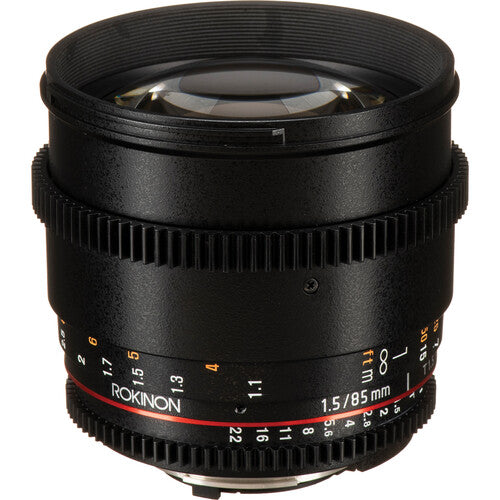 Rokinon Cine DS Kit de lentes 85mm T1.5 100mm T3.1 Macro 135mm T2.2 F Mount