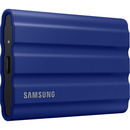 Samsung 1TB T7 Shield SSD portátil 1050 MB/s USB-C con soporte MagSafe y Cold Shoe azul