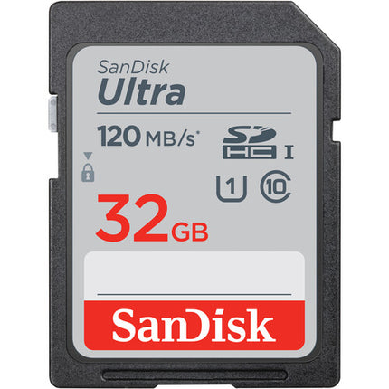 SanDisk 32GB Ultra UHS-I SDHC Tarjeta de Memoria 2-Pack 120 MBs