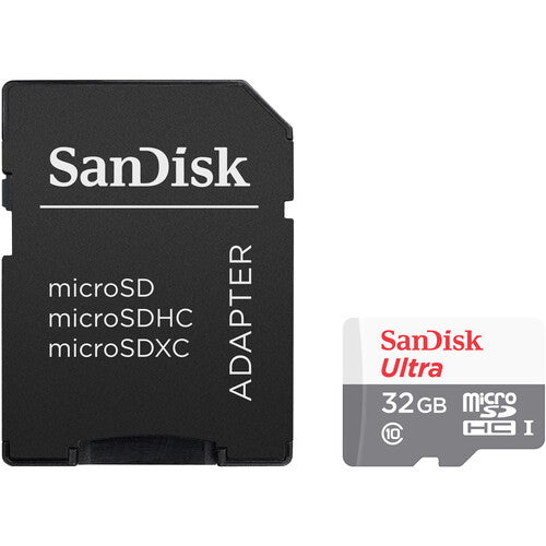 SanDisk 32GB Ultra microSDHC UHS-I Clase 10 100MB/s con Adaptador y Lector 4-en-1