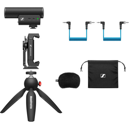 Sennheiser MKE 400 Micrófono Escopeta con Mini Trípode y Cable USB-C Bloqueo