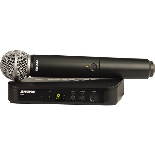 Shure BLX24/SM58 Sistema Inalámbrico de Micrófono con Bolsa y Cable XLR