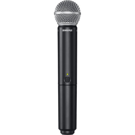 Shure BLX1288/SM58 Sistema Inalámbrico Doble Canal Micrófono Lavalier y Mano 300' Alcance 14 Horas Batería