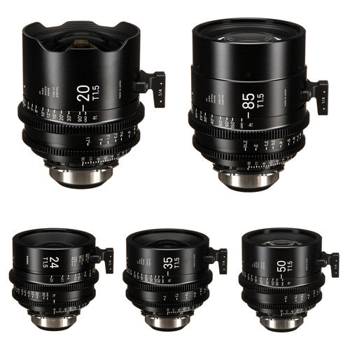 Sigma T1.5 Cine FF Art Prime 5-Lens Lentes Cine PL Cooke i Metadatos
