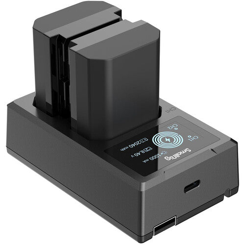 SmallRig Kit Batería NP-FZ100 2600mAh con Cargador USB de 2 Bahías Negro
